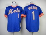 mlb new york mets #1 wilson blue m&n 1983 jerseys