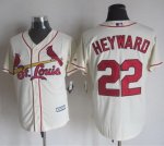 mlb jerseys st.louis cardinals #22 Heyward Cream New Cool Base