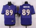 nike baltimore ravens #89 smith sr. purple elite jerseys