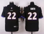 nike baltimore ravens #22 smith black elite jerseys