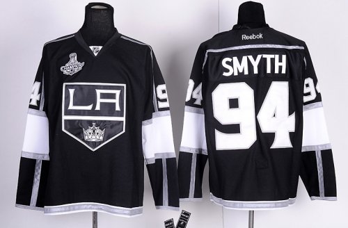 nhl los angeles kings #94 smyth black and white jerseys [2012 st