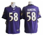 nike nfl baltimore ravens #58 dumervil purple [nike limited]