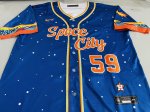 Custom Blue Fashion Baseball Jersey