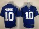 nike nfl new york giants #10 Eli Manning blue jerseys [game]
