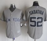 mlb jerseys New York Yankees #52 Sabathia Grey New Cool Base Sti