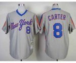 mlb new york mets #8 carter grey m&n jerseys