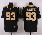 nike new orleans saints #93 galette black elite jerseys