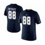 nike nfl dallas cowboys #88 dez bryant player pride name number t-shirt blue