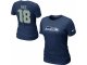 Women Nike Seattle Seahawks #18 Sidney Rice Name & Number T-Shir