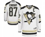 Men's Reebok Pittsburgh Penguins #87 Sidney Crosby Authentic White 2014 Stadium Series NHL Jersey