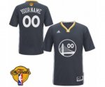 Women's Adidas Golden State Warriors Customized Authentic Black Alternate 2017 The Finals Patch NBA Jersey