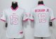 Women NFL New York Giants #13 Odell Beckham Jr Nike White Pink Rush Game jerseys