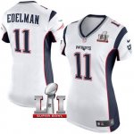 Women's NIKE NFL New England Patriots #11 Julian Edelman White Super Bowl LI Bound Jersey