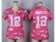 women nike nfl green bay packers #12 rodgers salute to service new pink camo jerseys