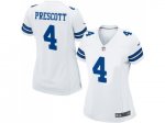 Women's Nike Dallas Cowboys #4 Dak Prescott White Stitched NFL Jersey