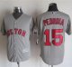 mlb jerseys boston red sox #15 Pedroia Grey