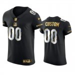 Cincinnati Bengals Custom Black Golden Edition Elite Jersey - Men's