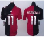 nike women nfl arizona cardinals #11 fitzgerald red-black [Elite