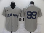 2021 Baseball New York Yankees #99 Aaron Judge Grey Jerseys No Name