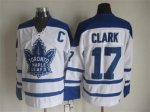 NHL Toronto Maple Leafs #17 Wendel Clark white Throwback Fel Vis