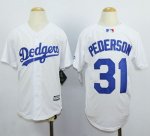 MLB Jersey Los Angeles Dodgers #31 Joc Pederson White Cool Base