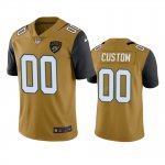 Jacksonville Jaguars #00 Men's Gold Custom Color Rush Limited Jersey