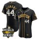 Men's Houston Astros #44 Yordan Alvarez Black Gold Stitched World Series Flex Base Jersey