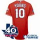 mlb jerseys texas rangers #10 young red(40th anniversary) cheap