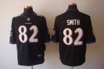 nike nfl baltimore ravens #82 smith black jerseys [nike limited]