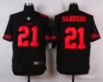 nike san francisco 49ers #21 sanders black elite jerseys [orange