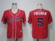 Baseball Jerseys atlanta braves #5 freeman red(2011 braves)