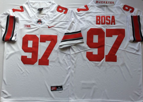 Ohio State Buckeyes White #97 BOSA