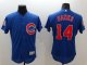 mlb chicago cubs #14 ernie banks majestic blue flexbase authentic collection jerseys