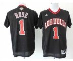nba chicago bulls #1 rose black jerseys [2014 new]