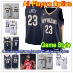 Basketball New Orleans Pelicans All Players Option Swingman Icon Edition Jerseys- Game Style