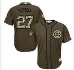 mlb majestic chicago cubs #27 addison russell green salute to service jerseys