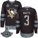 Men Pittsburgh Penguins #3 Olli Maatta Black 1917-2017 100th Anniversary Stanley Cup Finals Champions Stitched NHL Jersey