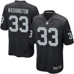 Men's Oakland Raiders #33 DeAndre Washington Black Game Nike NFL Jerseys