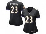 Women NFL Baltimore Ravens #23 Tony Jefferson Nike Black Stitched Game Jerseys