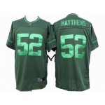 nike nfl green bay packers #52 matthews green [drenched limited]