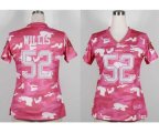 nike women nfl san francisco 49ers #52 patrick willis pink [fash