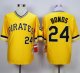 mlb pittsburgh pirates #24 barry bonds yellow throwback jerseys [mitchell and ness]