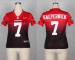 nike women nfl san francisco 49ers #7 kaepernick red-black [elit