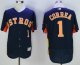 mlb houston astros #1 carlos correa majestic navy flexbase authentic collection player jerseys