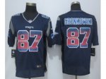 Nike New England Patriots #87 Gronkowski Navy Blue Strobe Jersey