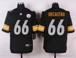 nike pittsburgh steelers #66 decastro black elite jerseys