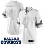 Men's Nike Dallas Cowboys #4 Dak Prescott White Platinum Limited NFL Jerseys