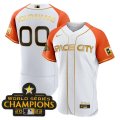 Custom Houston Astros 2023 Champions White Orange Gold Authentic Stitched Jerseys