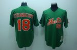 Baseball Jerseys new york mets #18 strawberry m&n green