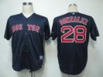 Baseball Jerseys Boston Red Sox #28 Gonzalez Dark Blue